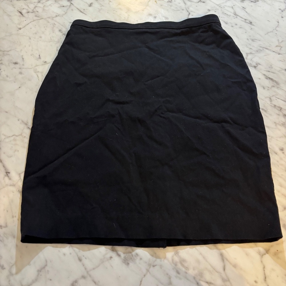 White House Black Market Black Pencil‎ Skirt Size 6 Knee Length Career Office